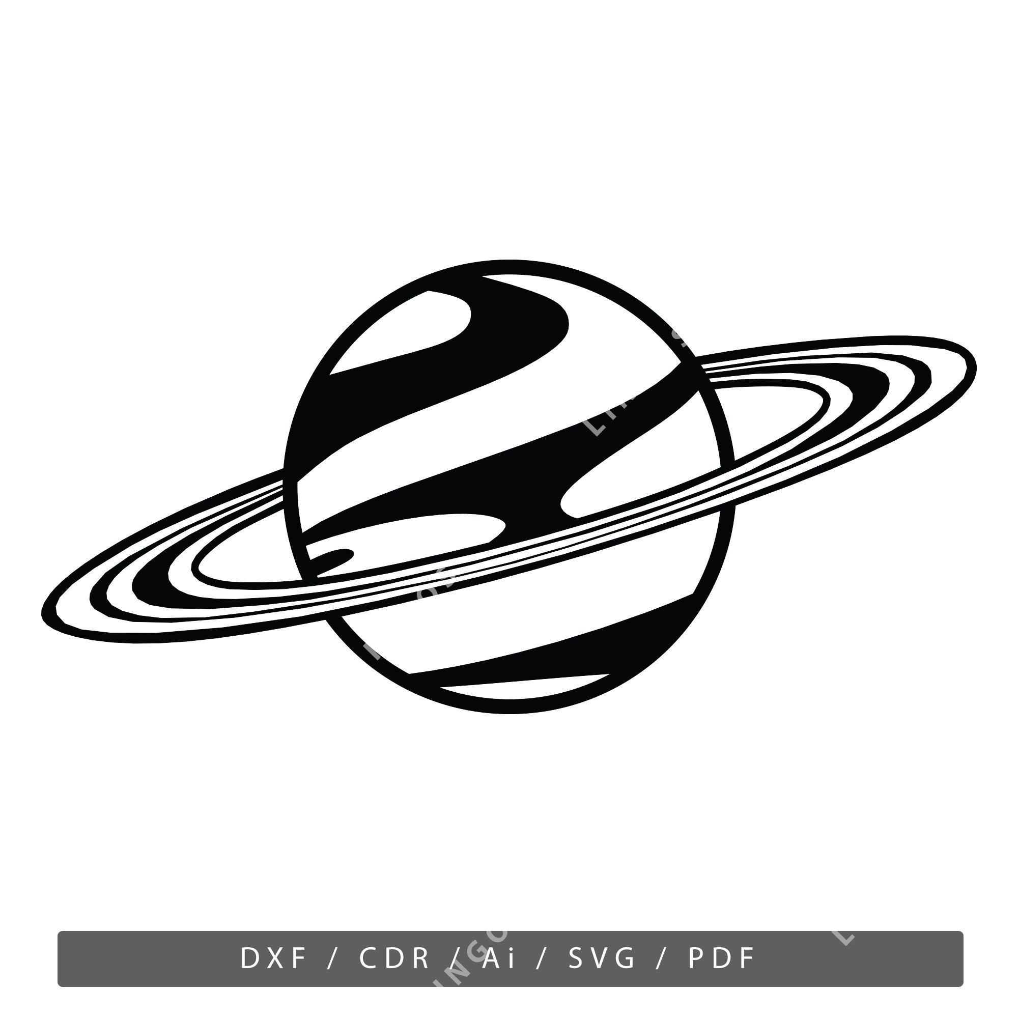 Saturn Wall Art Planet DXF Ringed Svg Space Vector Wall - Etsy