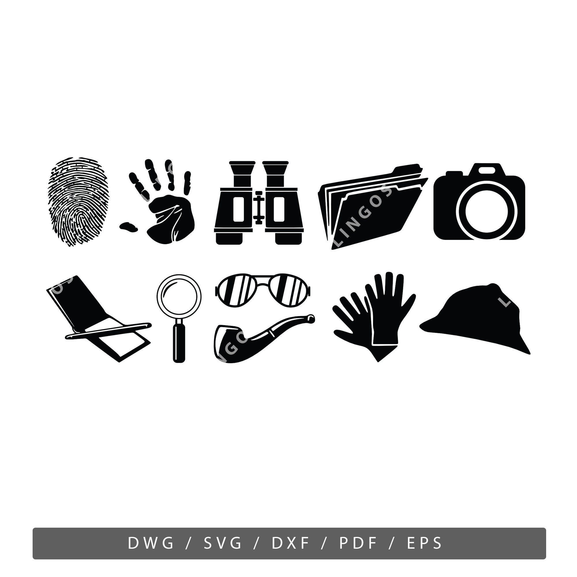 Magnifying Glass Svg Detective Glasses Svg Clipart image, Cricut Svg image,  Dxf, Pdf, Eps, Jpg, Png, Svg, Silhouette, Cameo, Design