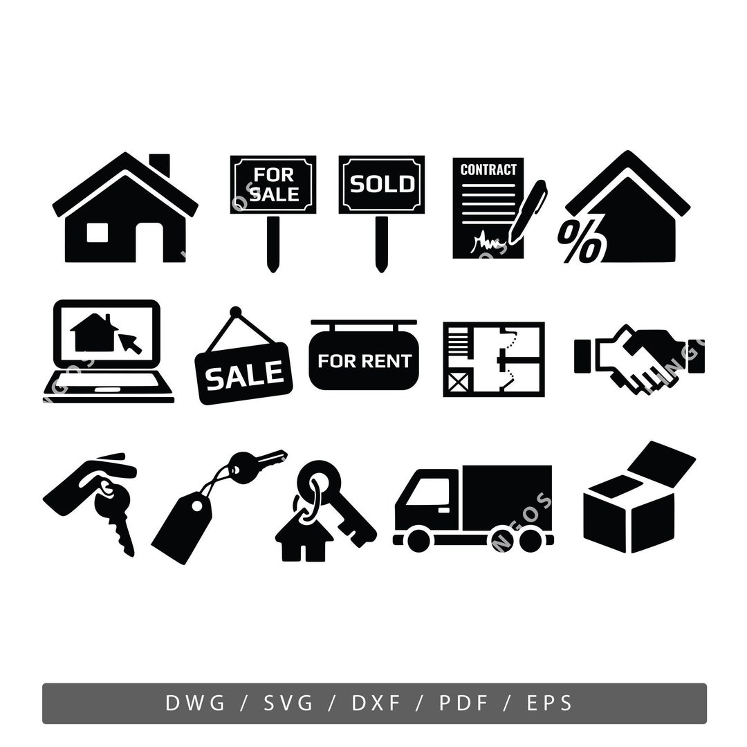 Estate Agent Vector, Real Estate Bundle Svg, Realtor PDF File, Housing ...