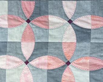 English Paper Piecing (EPP) Kit - 12 Flowering Snowball Blocks (5") - Paper Template Set - Patchwork Quilting - Paper Piecing