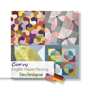 Instructions pour la technique du patchwork anglais (EPP) en allemand et en anglais (PDF) / Patchwork / Couture à la main avec projets bonus