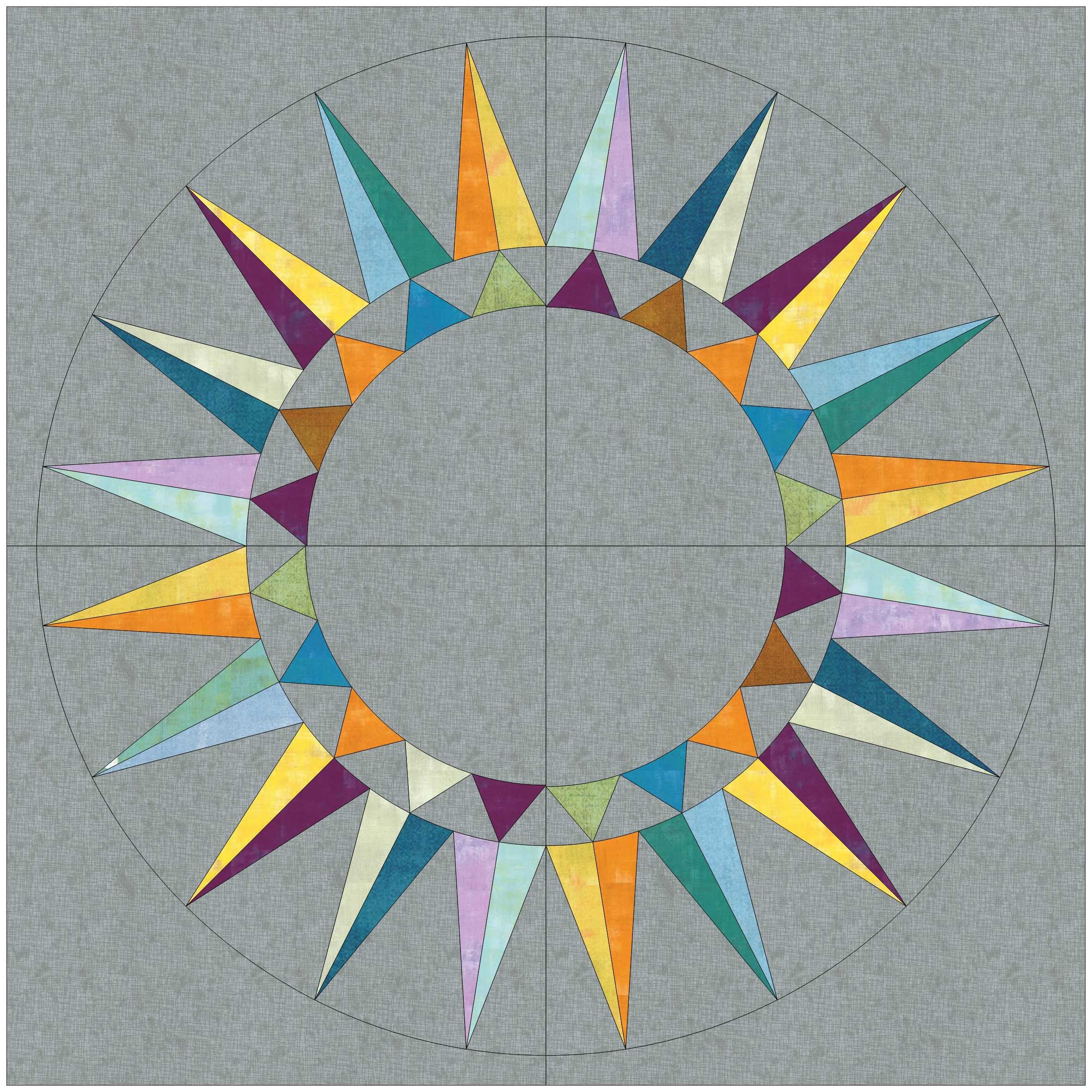 FPP Block Pattern Sunny Times Foundation Paper Piecing // New York ...