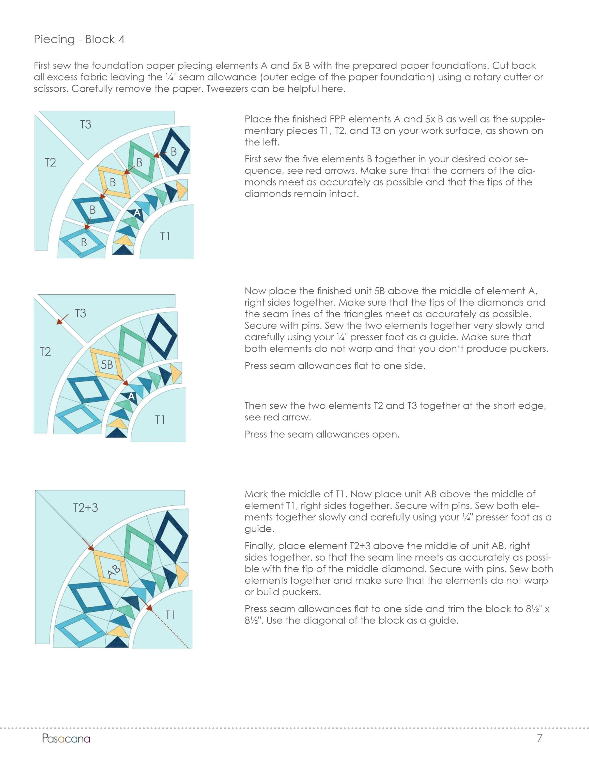 Foundation Paper Piecing (FPP) Block Pattern 
