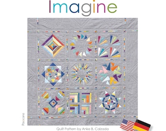 Imagine Quiltanleitung - Foundation Paper Piecing - Patchwork - Sampler Quilt - für fortgeschrittene QuilterInnen