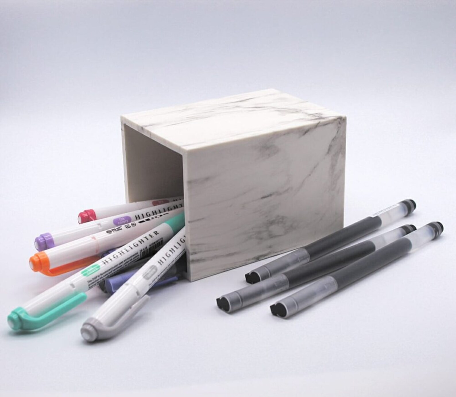 Marble Pen Holder Etsy