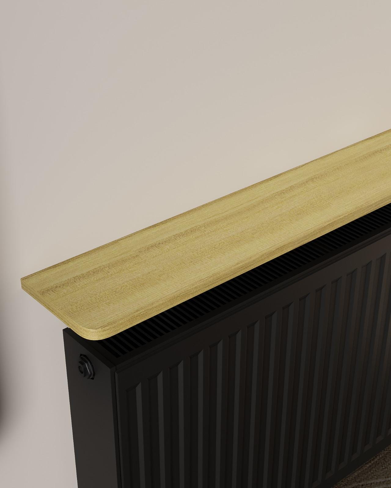 Sunflow Radiator Shelf Floating Radiator Shelf Round Edge Including Brackets NO DRILLING ...