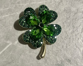 Shamrock Clover Brooch Pin - St Patrick’s