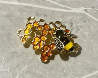 Gorgeous Bumble Bee Honey Brooch Pin