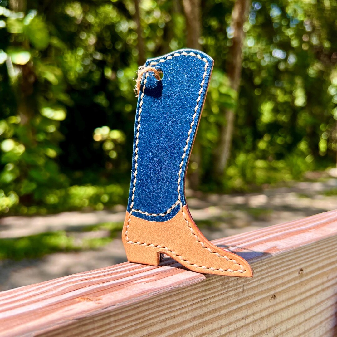 Leather Boot Keychain - Etsy