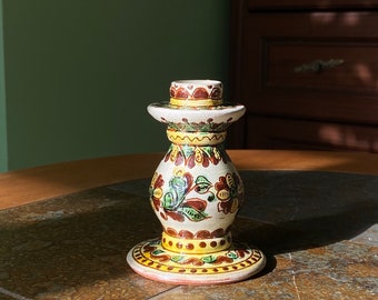 Ukrainian Ceramic candleholder Hand painted Candlestick Pottery Candlestick Holder Holiday Table