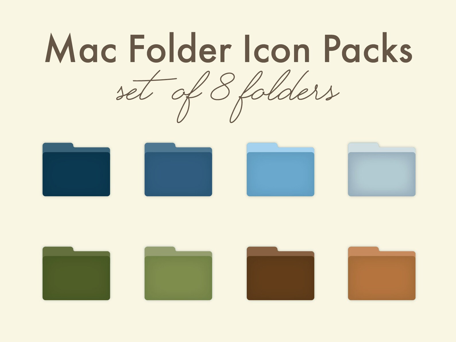 Custom Folder Icons for MacOS Customizable INSTANT DOWNLOAD | Etsy