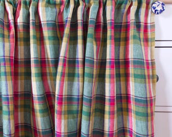 Bohemian Chic Linen Curtain – Double-sided woven fabric.