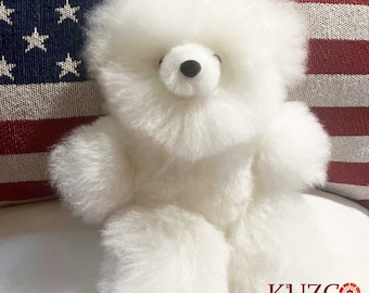 Oso de Peluche 100% Piel de Baby Alpaca. Osito de Peluche Elaborado con Piel de Alpaca. Regalo perfecto. Peluche peruano hecho a mano. Oso de peluche hecho a mano