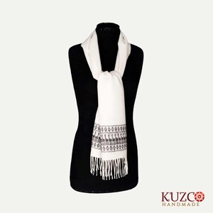 Bufanda de alpaca blanca para bebé: bufanda de lana de alpaca tejida a mano para hombres y mujeres, bufanda de regalo de invierno, bufanda de regalo de Navidad