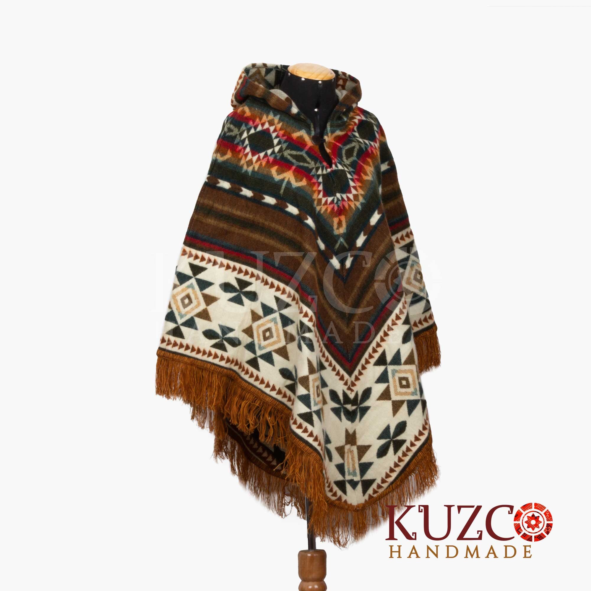 Native Poncho, Indian Poncho, Native Alpaca Poncho, Unisex Poncho