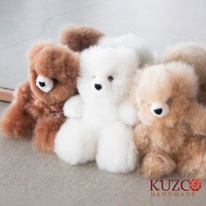 Teddy Bear 100% Baby Alpaca Fur. Teddy Bear Made with Alpaca Fur. Perfect Gift. Handmade Peruvian Teddy. Handmade Plush Bear zdjęcie 4