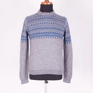 Alpaca sweater unisex, Warm wool pullover, Handmade knit sweater, Winter gift idea