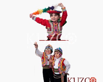 Peru traditional clothes for boys, Typical costume of Peru for children, dance costume for children, Peruvian costumes for children, Valicha