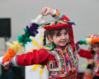 Typical costume of Peru for girls, Peruvian costume, dance costume for girls, Peruvian costumes for girls, typical costume, Peru clothing