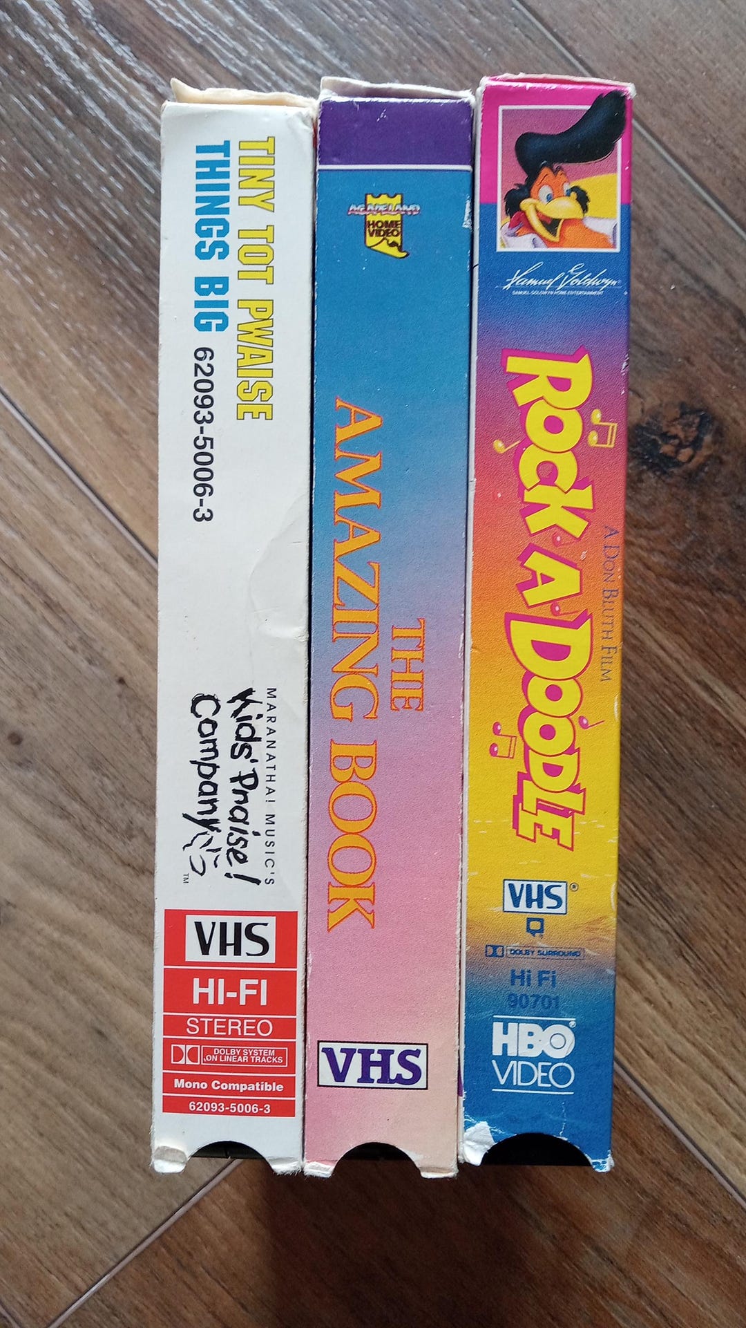 VHS Christian/religious Tapes: Rock-a-doodle, Amazing Boo, Tiny Tot ...