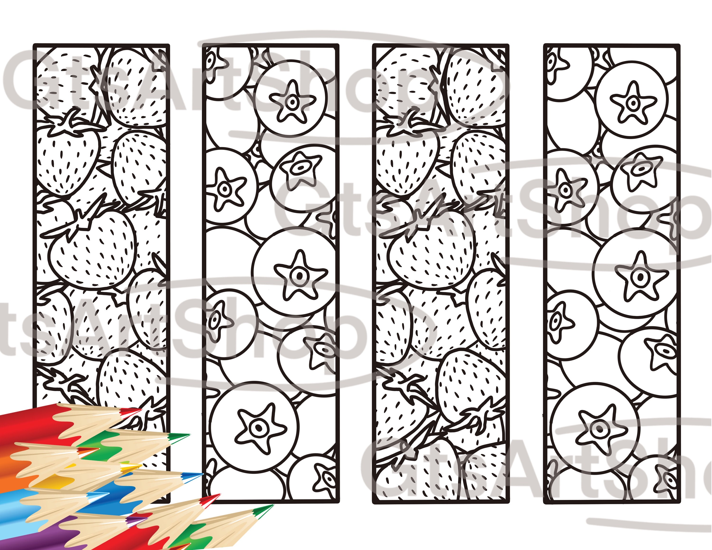 coloring bookmarks coloring bookmark pdf coloring all ages etsy