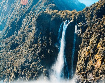 Milford Waterfall, New Zealand