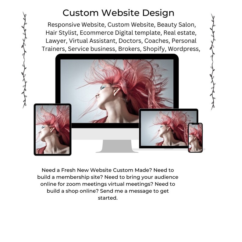 Custom Website Templates Responsive Beauty Salon Blog Kitchenware