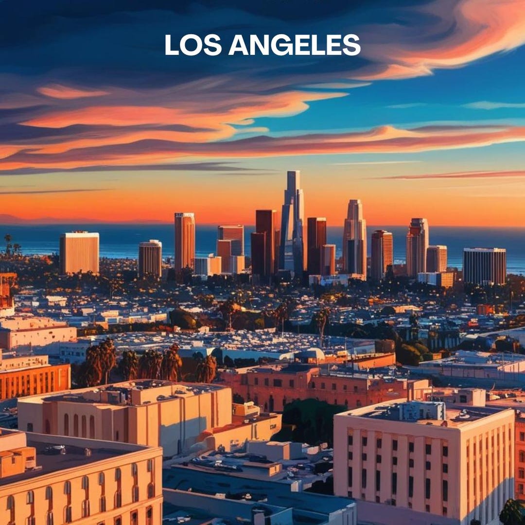 Los Angeles Printable Art, Downloadable Art, Poster, Wall Art, Home ...