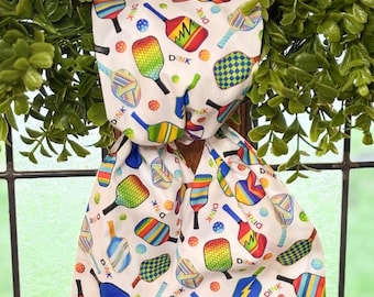 Pickleball Wreath Sash: Handmade Cotton Door Decor