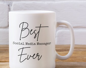 Social Media Manager mug | Work gifts | New job | Tik Tok | Instagram | white and black mug