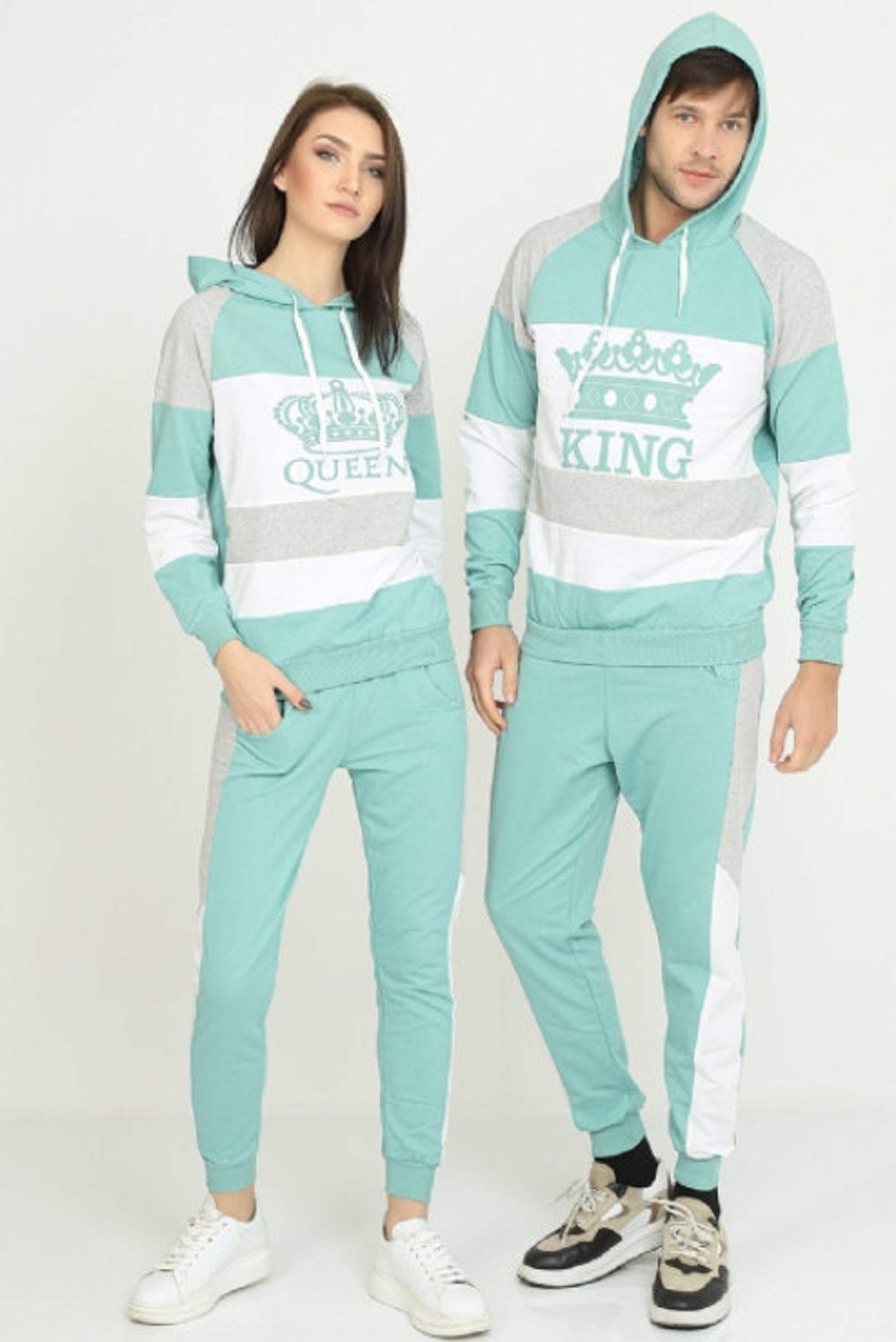 King and Queen Matching Couples Tracksuit Couple matching Etsy