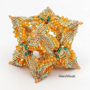 Flower Cube - Beadwork Tutorial – Peyote Bauble