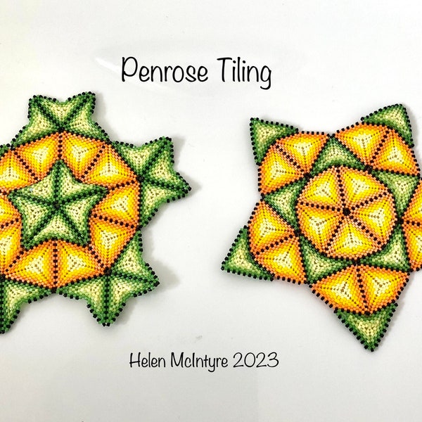 Perfectly Imperfect Penrose Tiling - Beadwork Tutorial - Peyote Stitch Beadwork Fabric