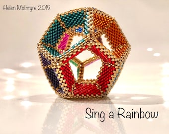 Sing a Rainbow - Beadwork Tutorial - Peyote Bauble