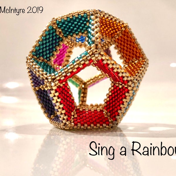 Sing a Rainbow - Beadwork Tutorial - Peyote Bauble