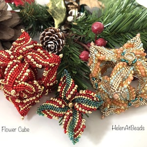 Flower Cube - Beadwork Tutorial – Peyote Bauble