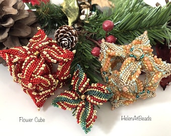 Flower Cube - Beadwork Tutorial – Peyote Bauble