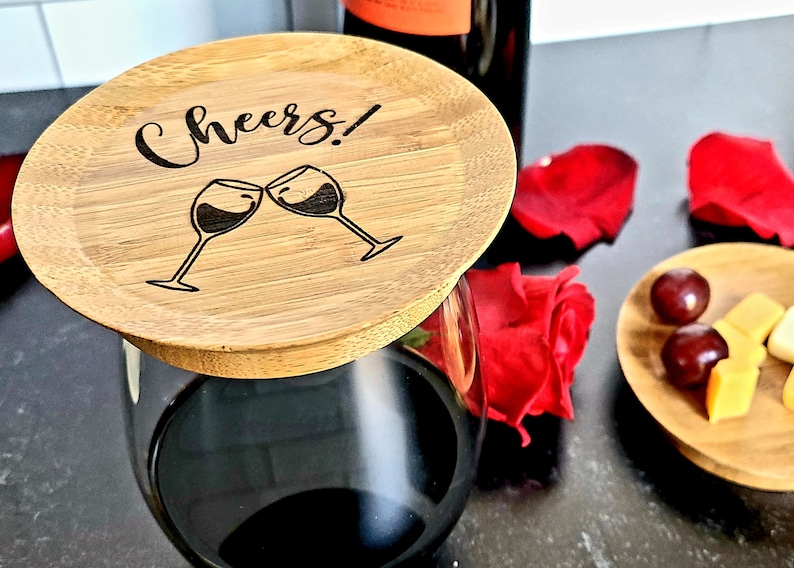 Wine Lovers Themed Wine Glass Topper Appetizer Plates Etsy