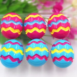 10 Pcs. Pink Or Blue Easter Eggs Resins Cabochon Flatbacks | Easter Egg Figurine | Easter Miniatures | Easter Egg Hunt Resins | DIY Decor