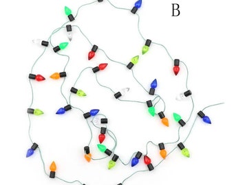 Guirlande lumineuse de Noël miniature : lumières acryliques multicolores pour maison de poupée 263A