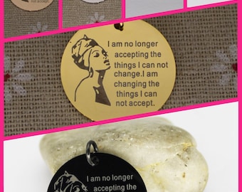 Inspirational Stainless Steel Charm: Empowerment Pendant (25mm)
