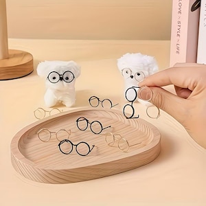 Mini Round Doll Glasses: Iron Wire Frames 1 Pair of Mini Reading Glasses For Dolls.