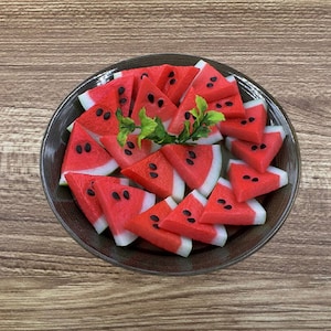 Watermelon Cabochons, 5pcs, Fake Watermelon Slices, Watermelon Decor, Watermelon Fruit, Summer Fake Fruit, Fake Watermelon For Props 266