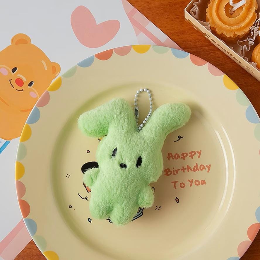 Pastel Plush Rabbit Keychain, Fluffy Bunny Pendant - Etsy