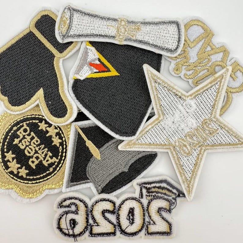 Ase Gradution Patch 2026 Graduation Embroidery Cloth Patches: 8pcs. Iron on Graduation ...