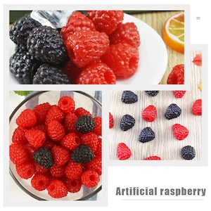 10 Pc. Raspberries And Blackberries Cabochons | 3D Fruit Cabochon | Artificial Fruit Decoration | Craft Food Simulation 186 187