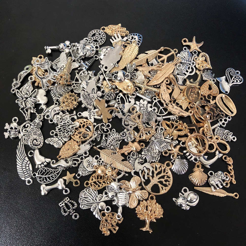  RUBYCA Wholesale 50pcs Floating Charms Lot for DIY