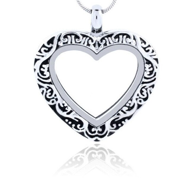 1pc. Heart Floating Memory Locket Living Magnetic Glass Locket Pendant Fits-Necklaces, Bracelets, Keychains, Great For Locket Charms Of Love