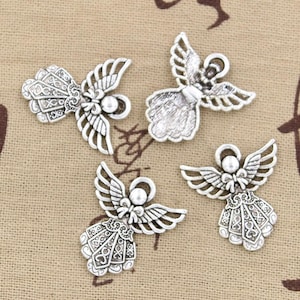 5 Pc Angel Charm Pendant | Angelic Charm | Memorial Charm | Memory Charm | Faith | Belief | Religion | Prayer | Heaven | God&#39;s Children 3975