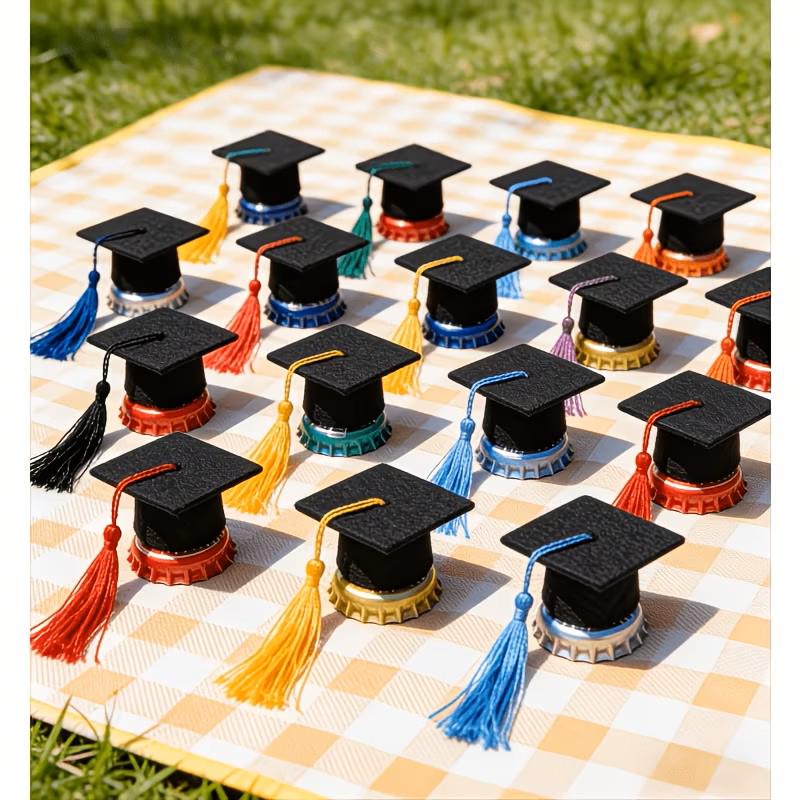 Graduation Cap: Miniature Graduation Cap, Bottle Toppers, Mini Hat With ...
